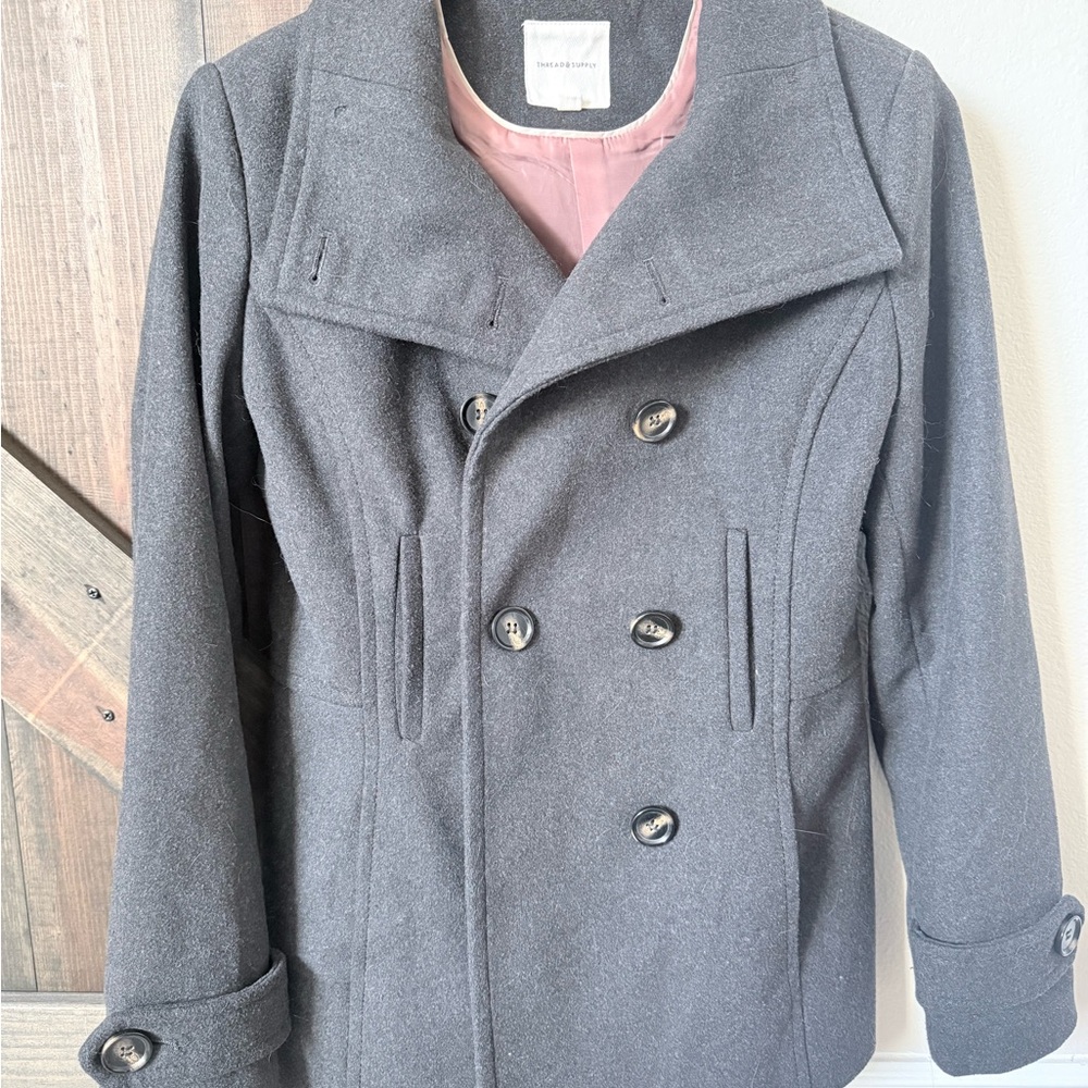 Thread & Supply Charcoal and Blush Jacket